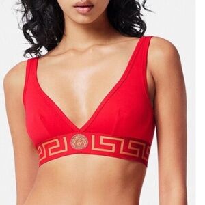 Versace Red Medusa Logo Bralette Top | Size 1